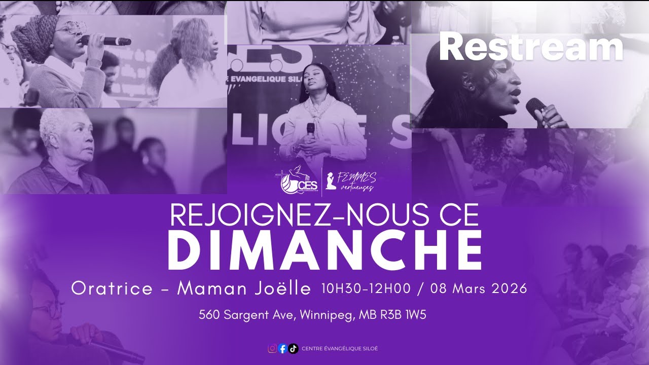 CULTE DOMINICAL DU 08 MARS 2026 - Oratrice - Maman Joëlle