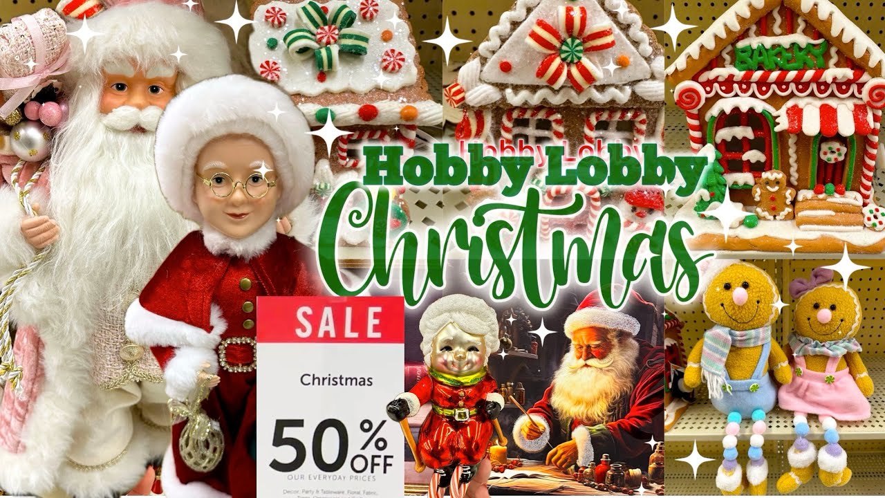 🎄 Hobby Lobby Christmas 2025 | 50% OFF Sale Starts! 🍬 NEW Gingerbread Collection + Prices 