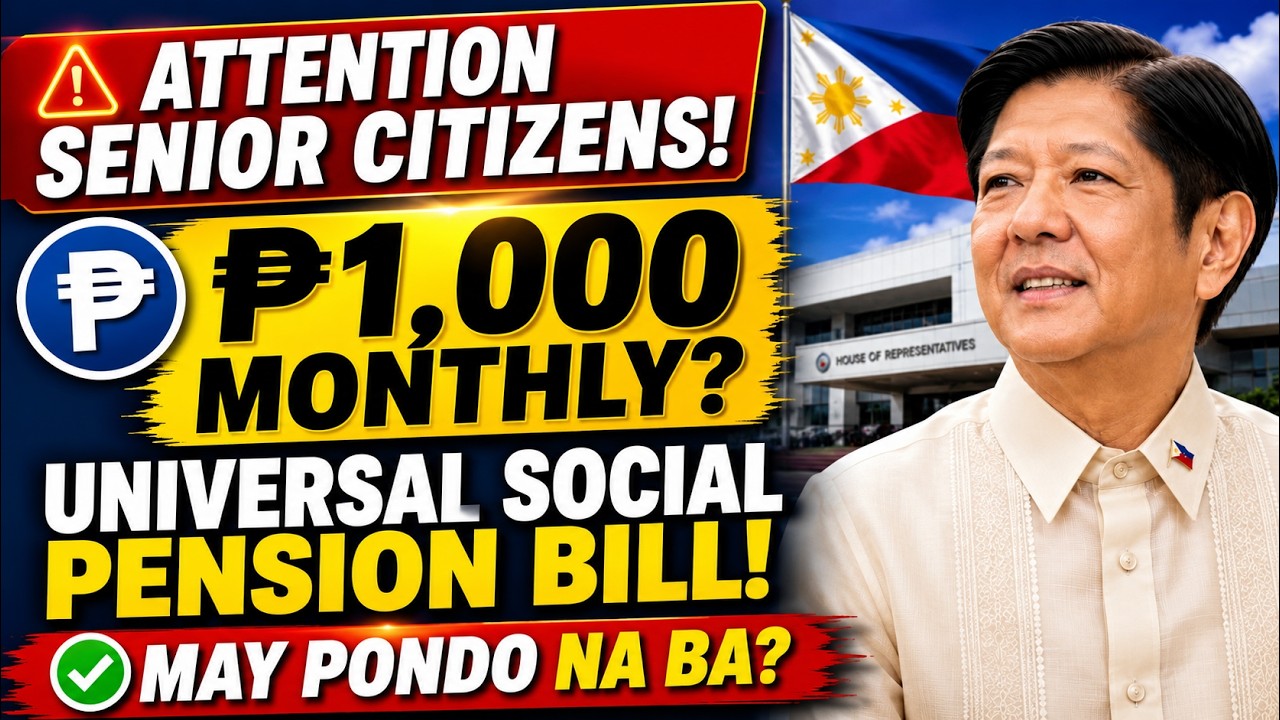 Good News sa mga Senior Citizens  P1,000 Universal Pension Bill, Pasado Na!