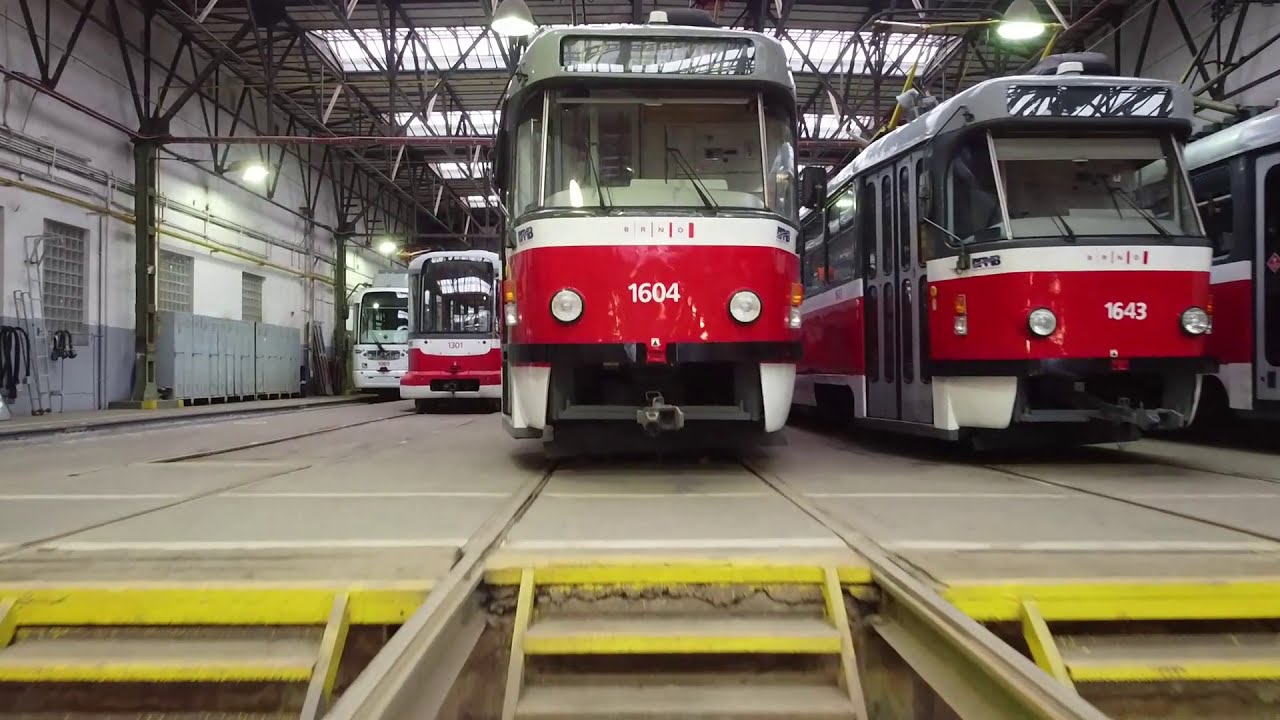 Virtuální prohlídka №2 — Tramvajová vozovna Pisárky (hlavní hala vozovny)