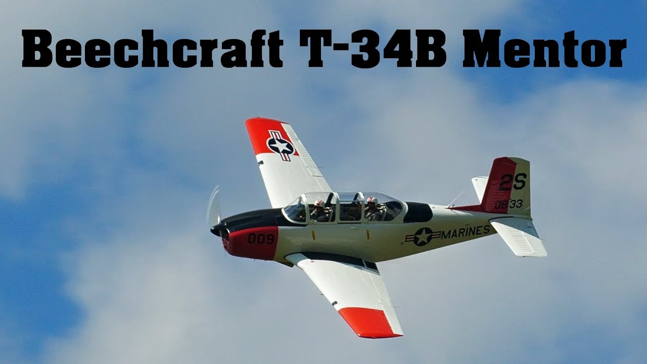 Beechcraft T-34 Mentor | Airshow Breclav 2023 | 4K