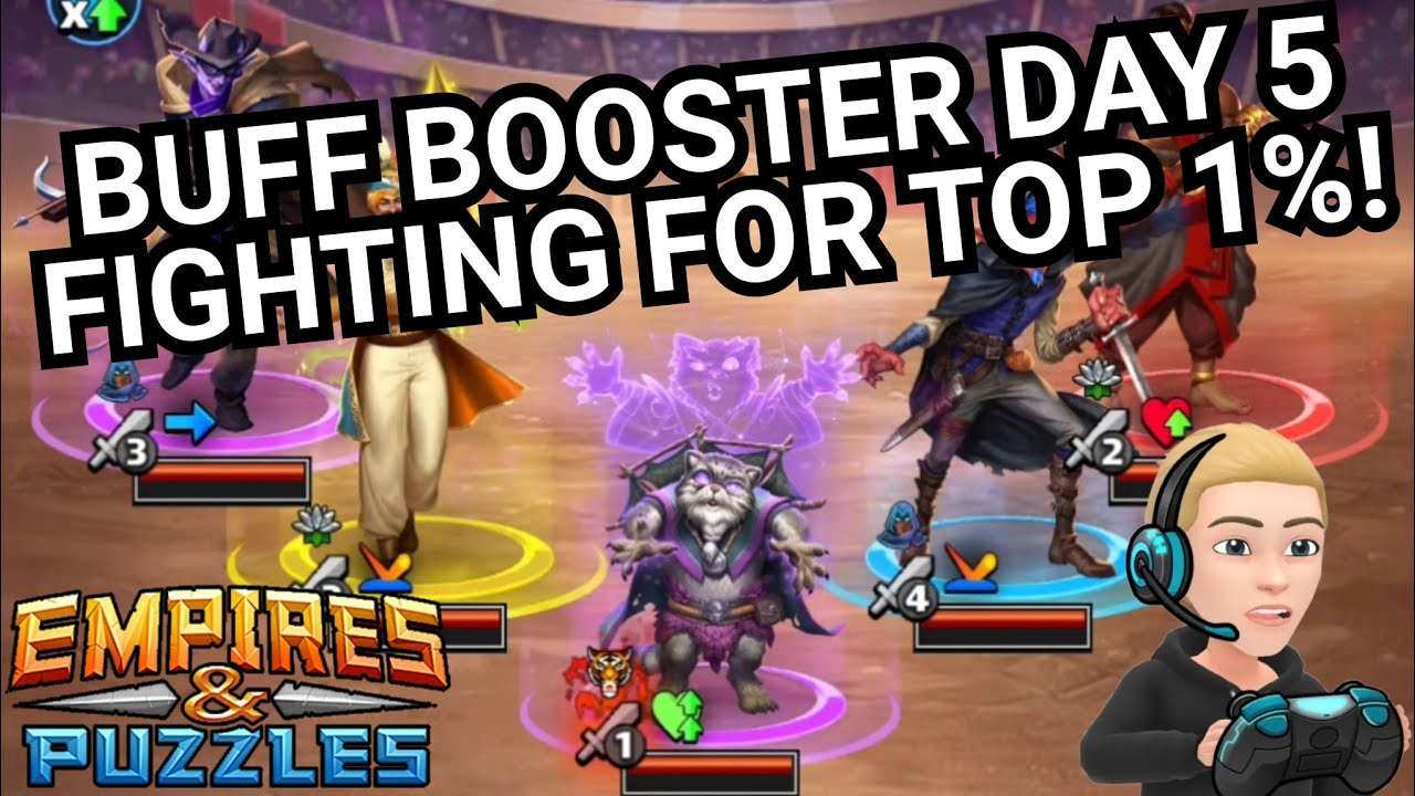 5* Buff Booster Raid Tournament With Commentary - Day 5 - No Green - Empires & Puzzles