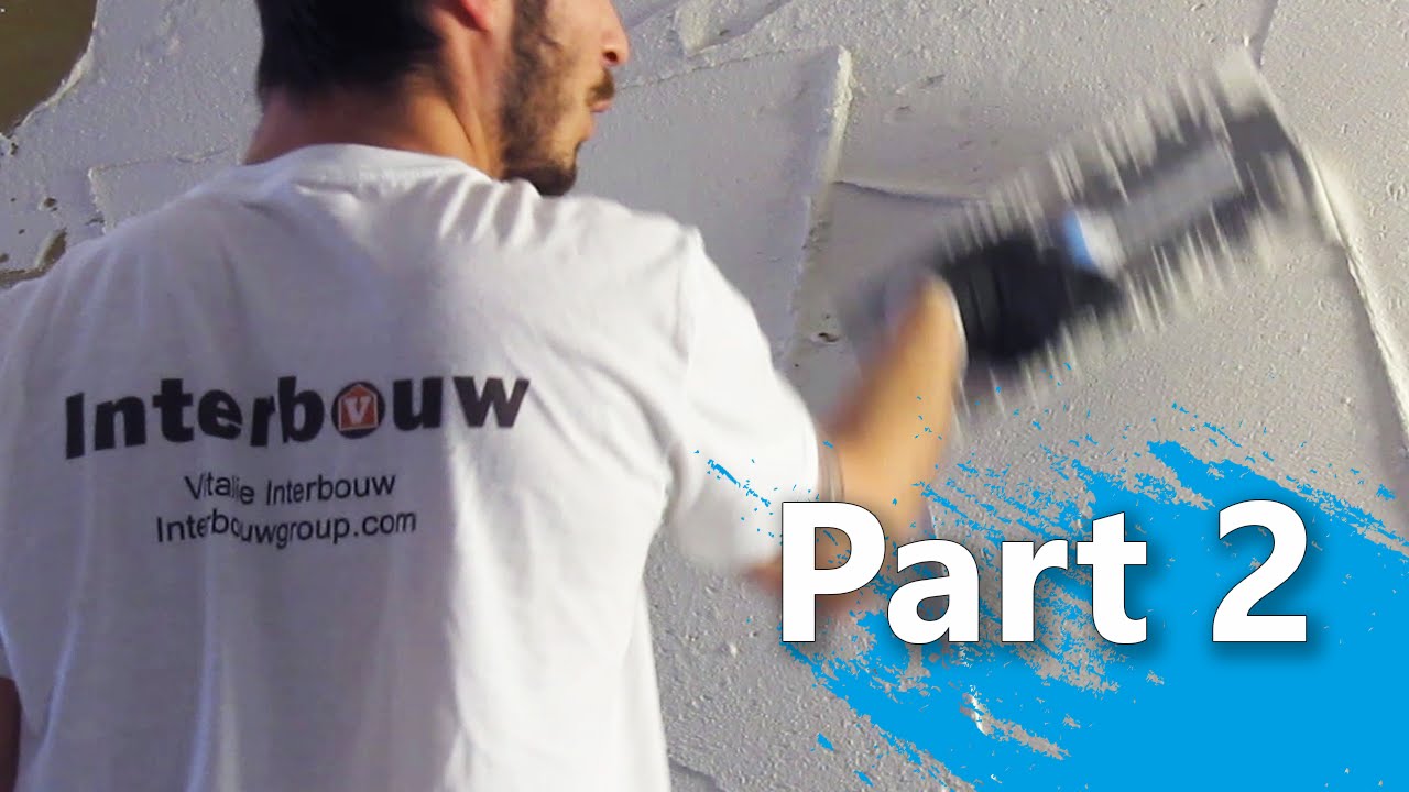 How-to: een wand stucen / muur stucen - Part 2 - Opzetten en Afreien