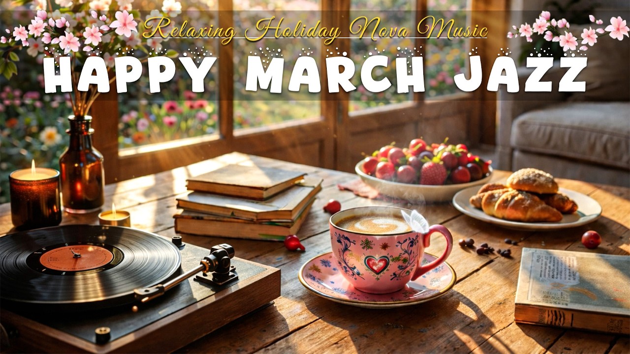 [HAPPY MARCH JAZZ]☕ Smooth Bossa Nova Music for Working and Coffee Shop Jazz