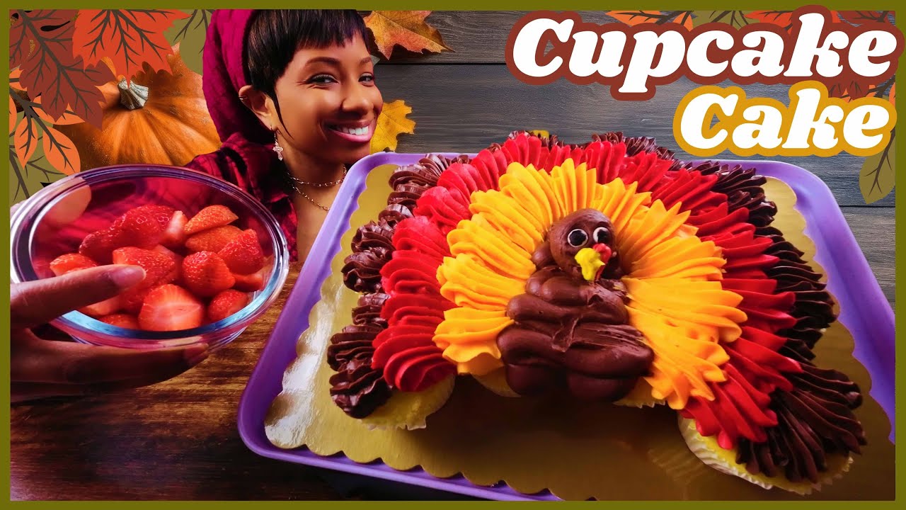 ASMR | MUKBANG CUPCAKE CAKE | VANILLA CAKE | STRAWBERRIES