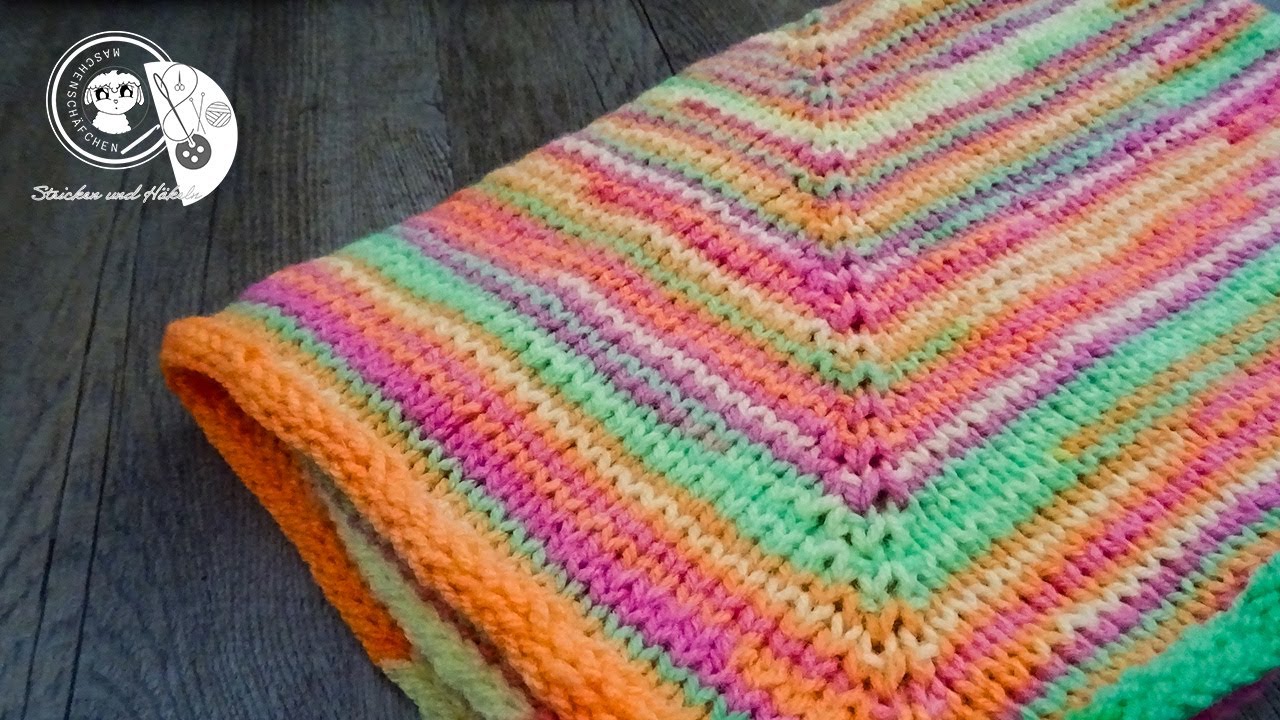 Babydecke stricken / stricken im Quadrat / Maschenschäfchen