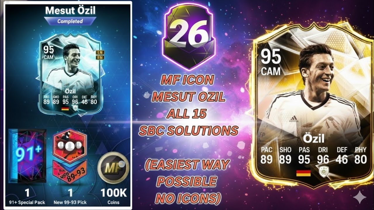 MF ICON MESUT OZIL SBC MADFUT 26 (БЕЗ ИКОНОК) (Самый простой способ) | Решения для SBC в Madfut 26