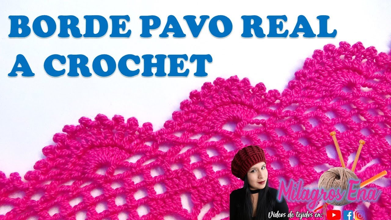 Borde N° 6 en punto arañitas tejido a crochet para aplicar en blusas, boleros, capas y mantitas.