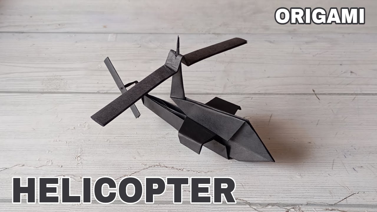 HELICOPTER ORIGAMI TUTORIAL| HOW TO MAKE FIGHTER BLACK HELICOPTER CRAFT| FOR THE 1ST TIME| HANDMADE