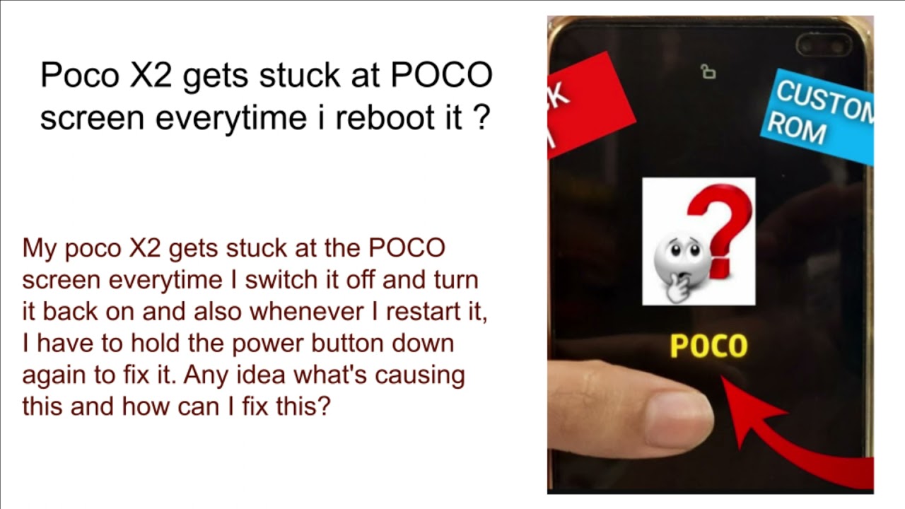 My Poco X2 stuck in boot loop and it displays the poco logo and empty battery, then  turns off again