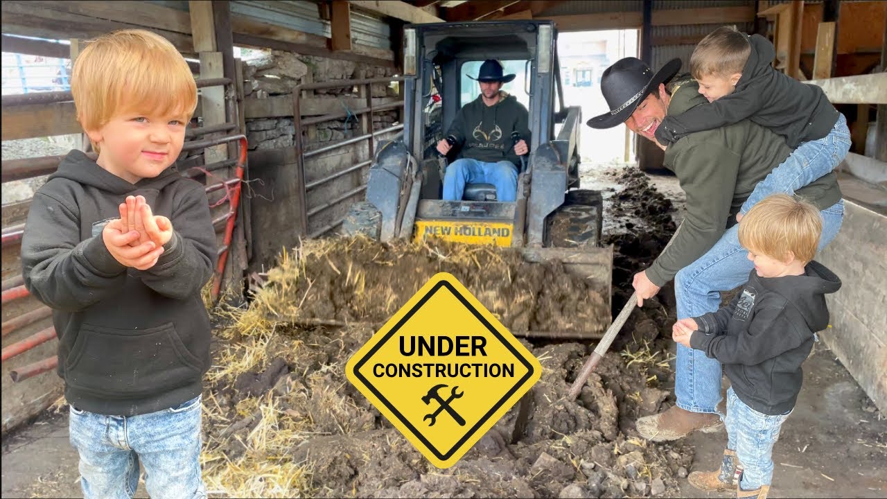 Roshek Boys Get Their Barn Ready! KIDS EXPLORE/FARM ANIMALS/COWS/LEARNING/TEEBALL