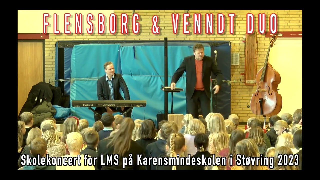 Flensborg & Venndt Duo, skolekoncert for LMS på Karensmindeskolen 2023