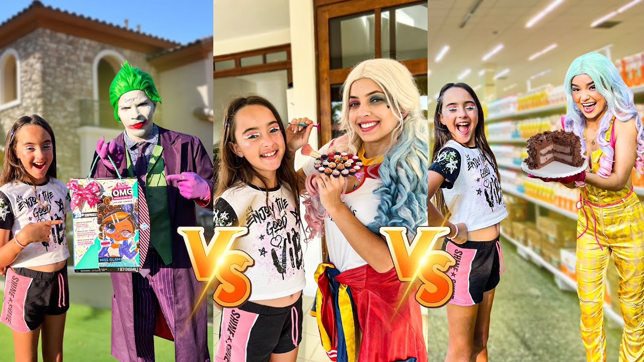 ARLEQUINA, CORINGA E RAPINA DISPUTAM QUEM DEU O MELHOR PRESENTE DE DIA DAS CRIANÇAS PARA A BELINHA