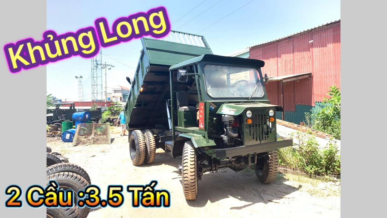 [KHỦNG LONG] CÔNG NÔNG 2 CẦU :3.5 TẤN. LỐP 825-20. ĐỘ TỜI ĐẦU. 4 CHỨC NĂNG LEO ĐỒI. TRƯỜNG PHÁT HD.