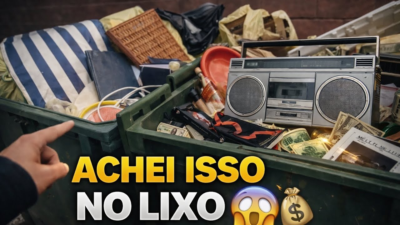 LIXO ou TESOURO? OLHA o que ACHEI na reciclagem  do CONDOM&Iacute;NIO! 🤯♻️