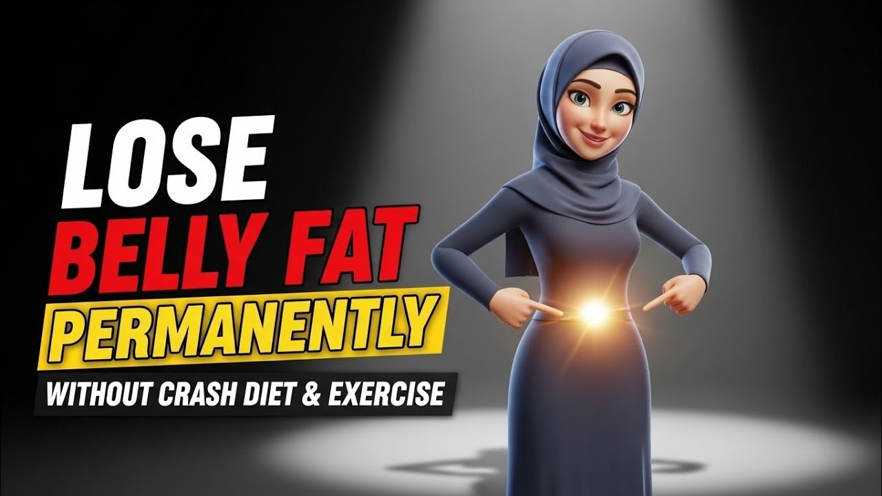 How to Lose Belly Fat Permanently Without Exercise or Crash Diet | Natural & Islamic Way