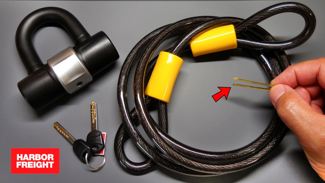 HARBOR FREIGHT Bike Cable Lock Picked Super Fast!