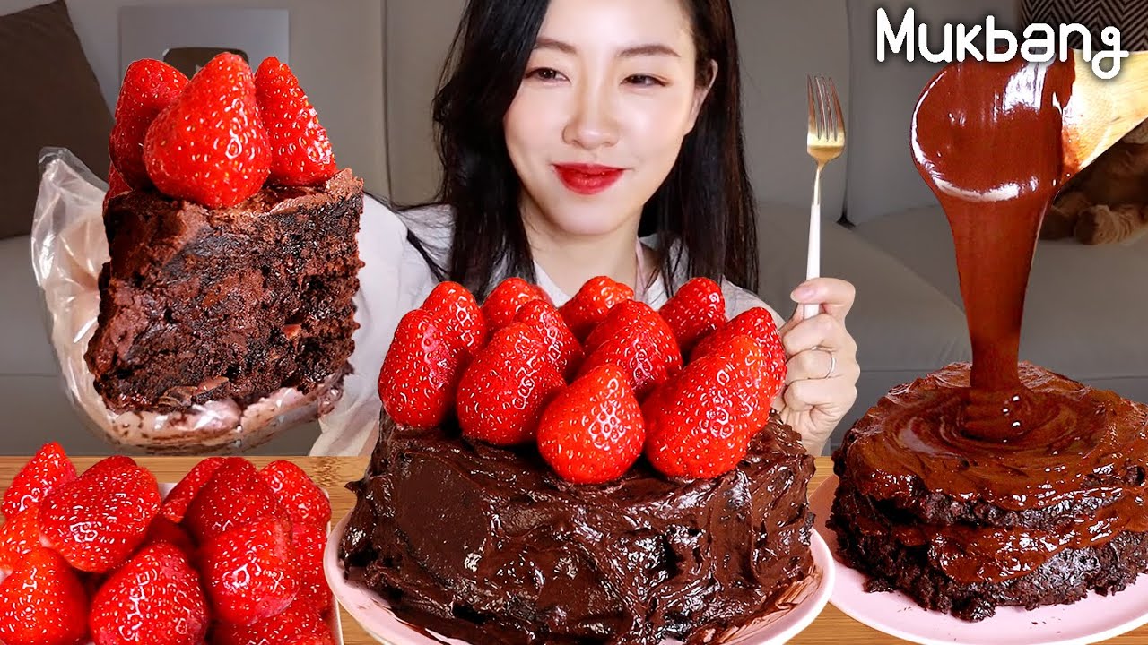 Самодельные шоколадные торт mukbang_Шоколад десерт едят шоу (ft. Серебряная кнопка отсортировка)