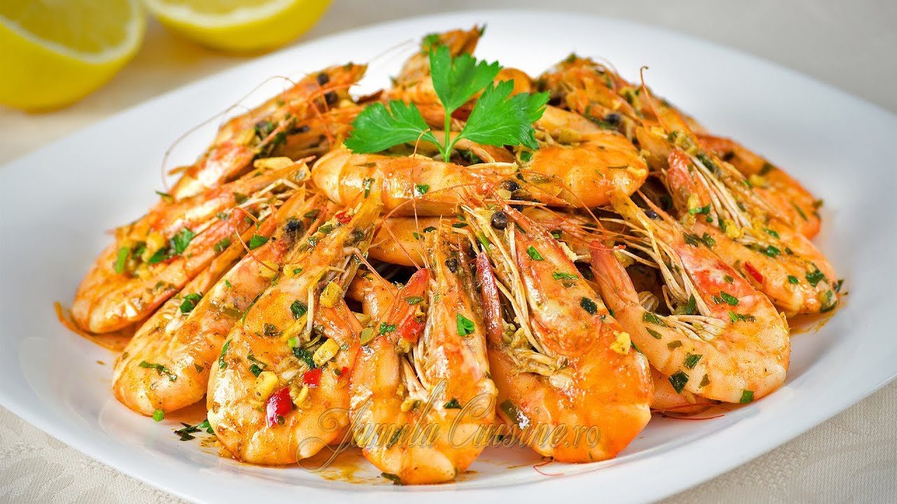 Creveti cu ghimbir si usturoi - JamilaCuisine