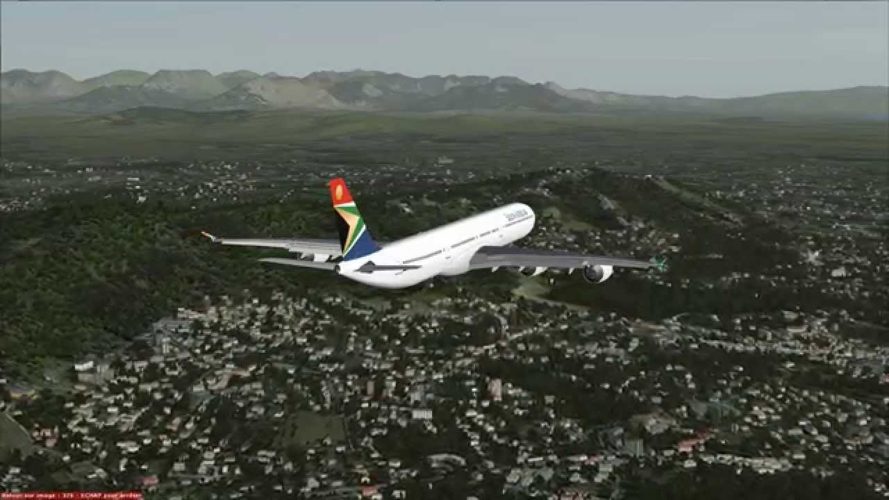 SAA A340-600 flight from Tana to Cape Town