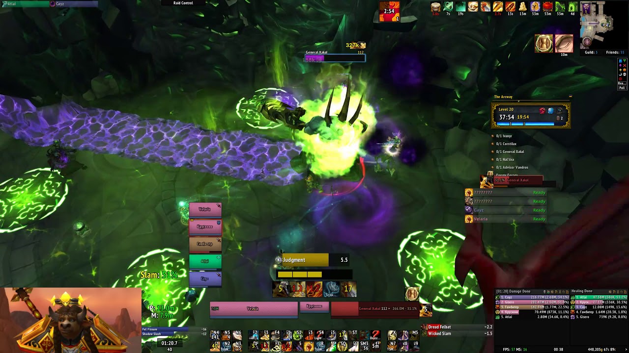WoW Patch 7.3.5 - The Arcway +20 [+2] (Retribution Paladin PoV)