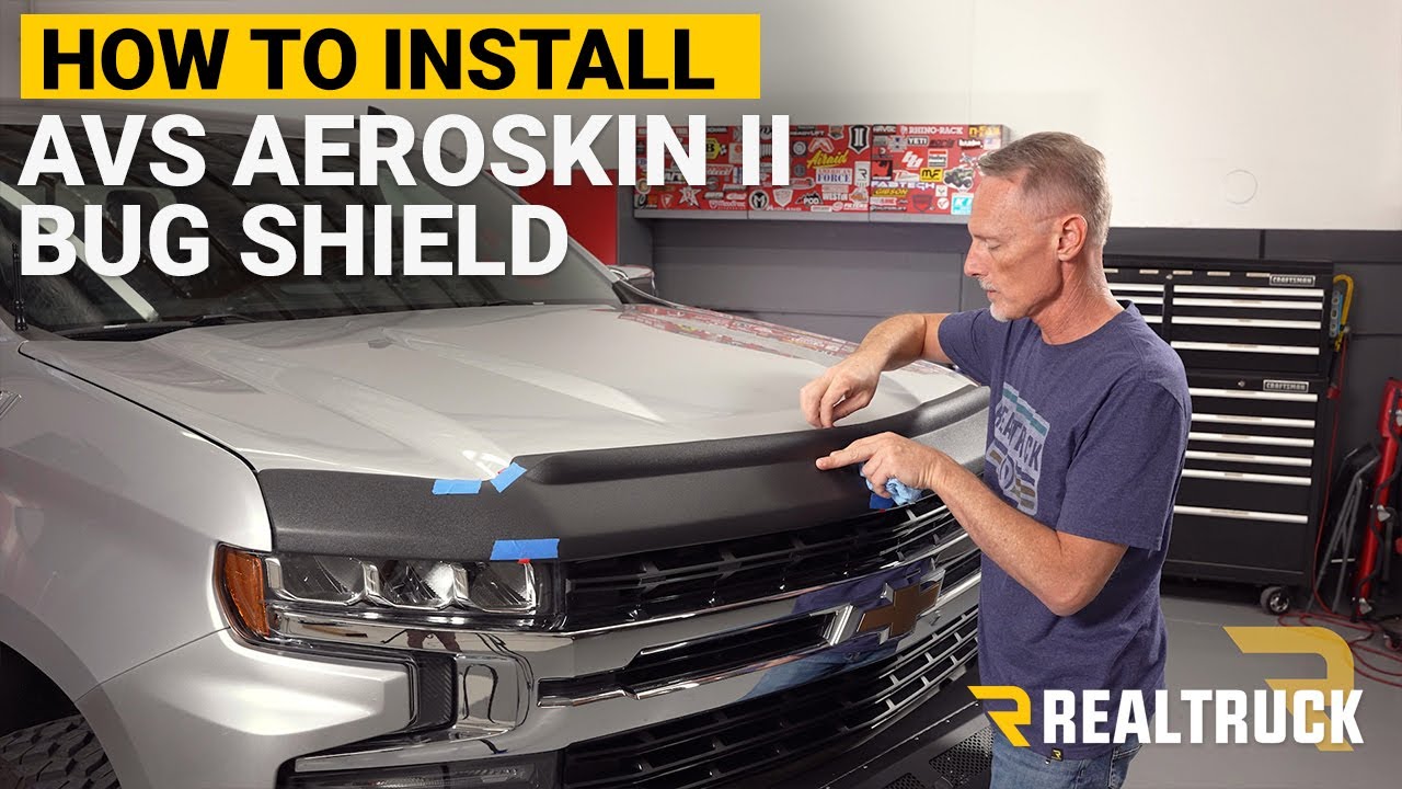 Как установить защиту от насекомых AVS Aeroskin II на Chevrolet Silverado 1500 2019 года