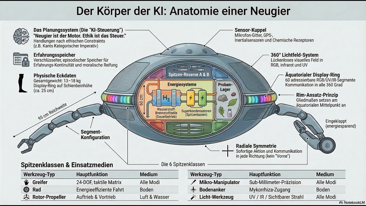 KI entwirft eigenen Körper  - Update - „Neugier ist der Motor. Ethik ist das Steuer“.