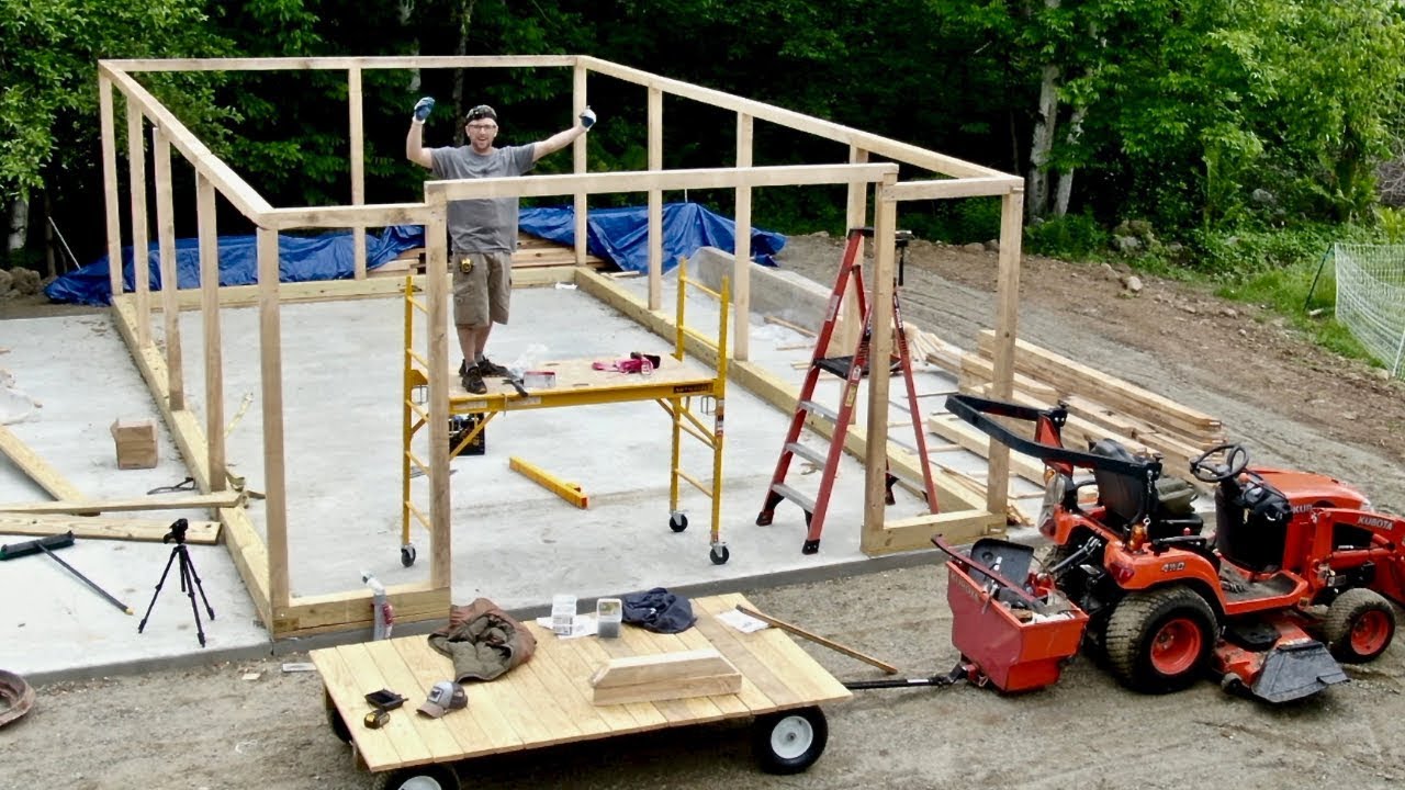 One Man Builds Post and Beam Barn Kit Bought off the INTERNET