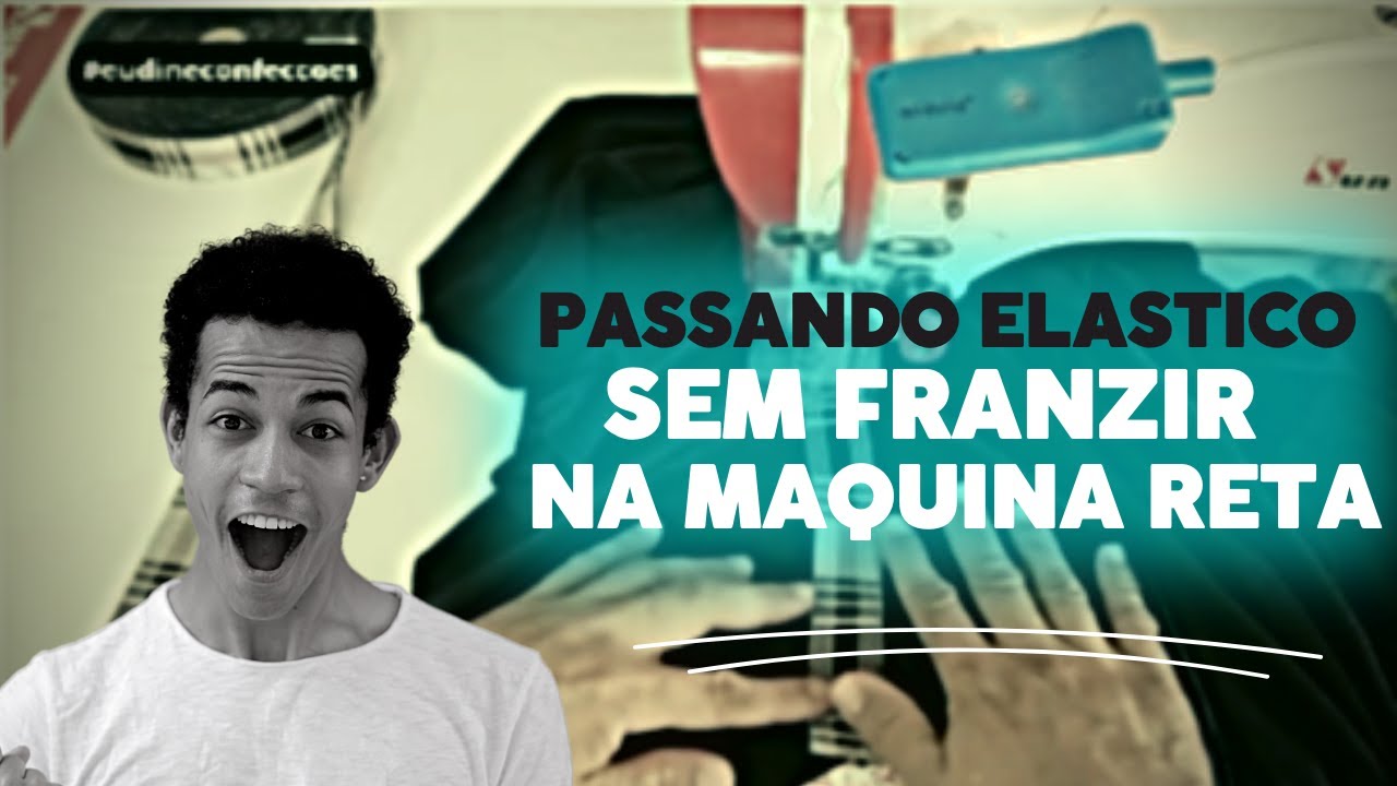 Como Passar elástico sem franzir na maquina reta ,dicas de costura.