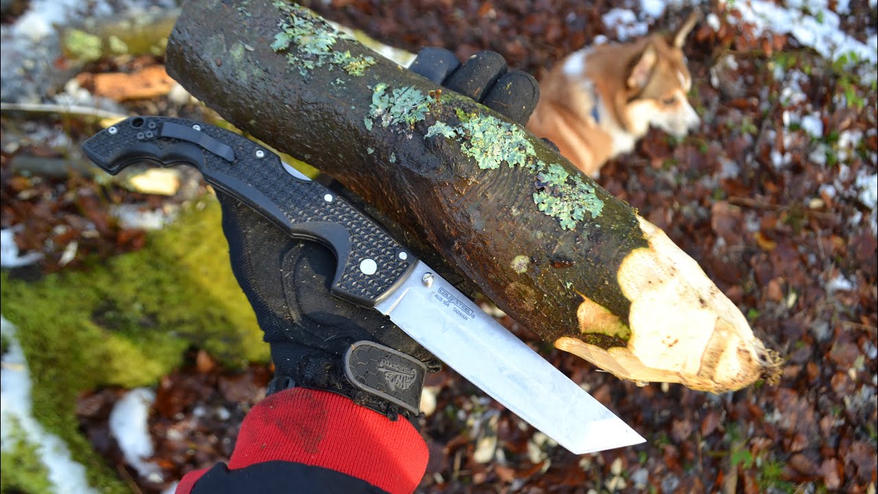 тест ножа Cold Steel Voyager XL Tanto / test