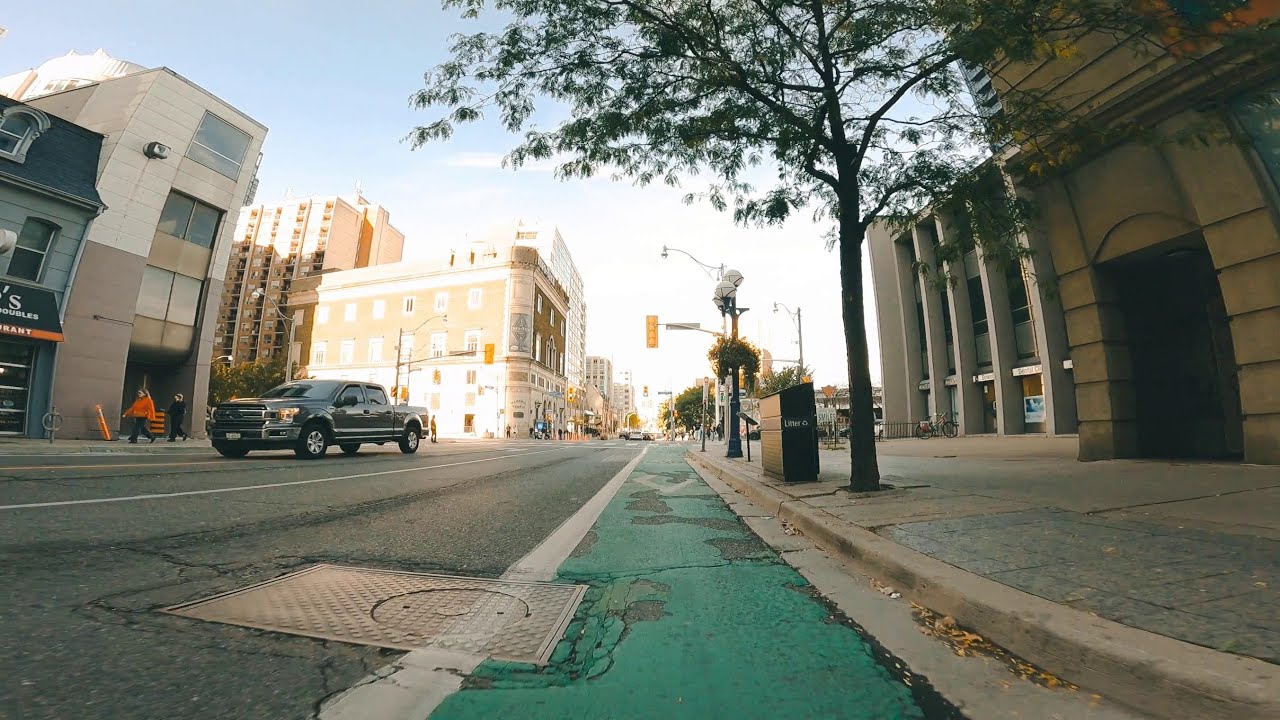 Yonge St and University Ave Bike Lanes (F U Doug Ford) Plus a Bit | POV Urban Ride | 60fps