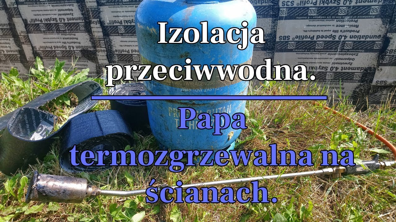 Budowa domu. Hydroizolacja. Izolacja przeciwwodna ścian piwnicy. Papa termozgrzewalna #vlogbudowlany