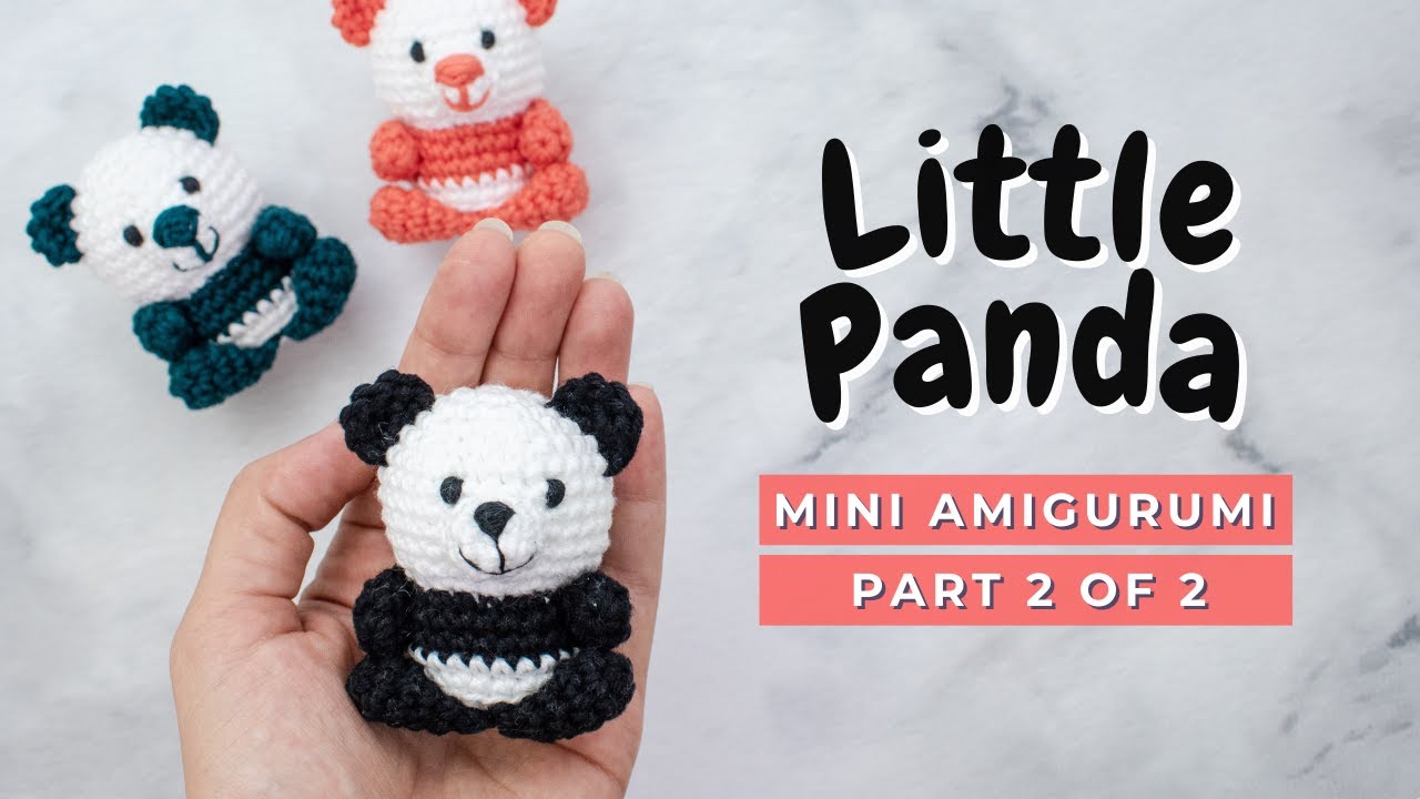 How to crochet a Panda! Panda amigurumi tutorial PART 2