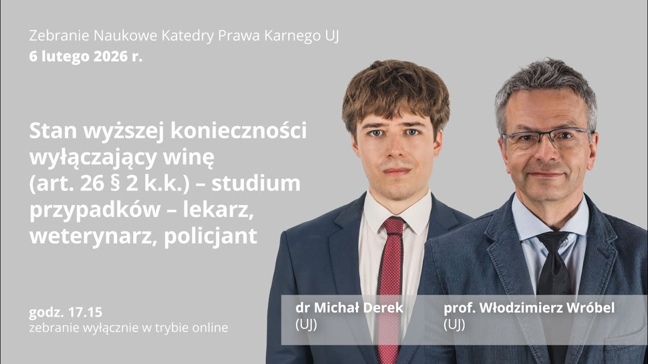 Stan wyższej konieczności wyłączający winę (art. 26 &sect; 2 k.k.) studium przypadk&oacute;w: lekarz, weterynarz