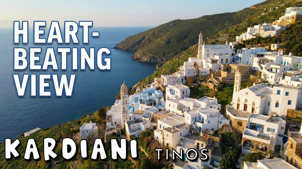 Kardiani Tinos GREECE in 4k! ''a view that makes the heart beat faster...