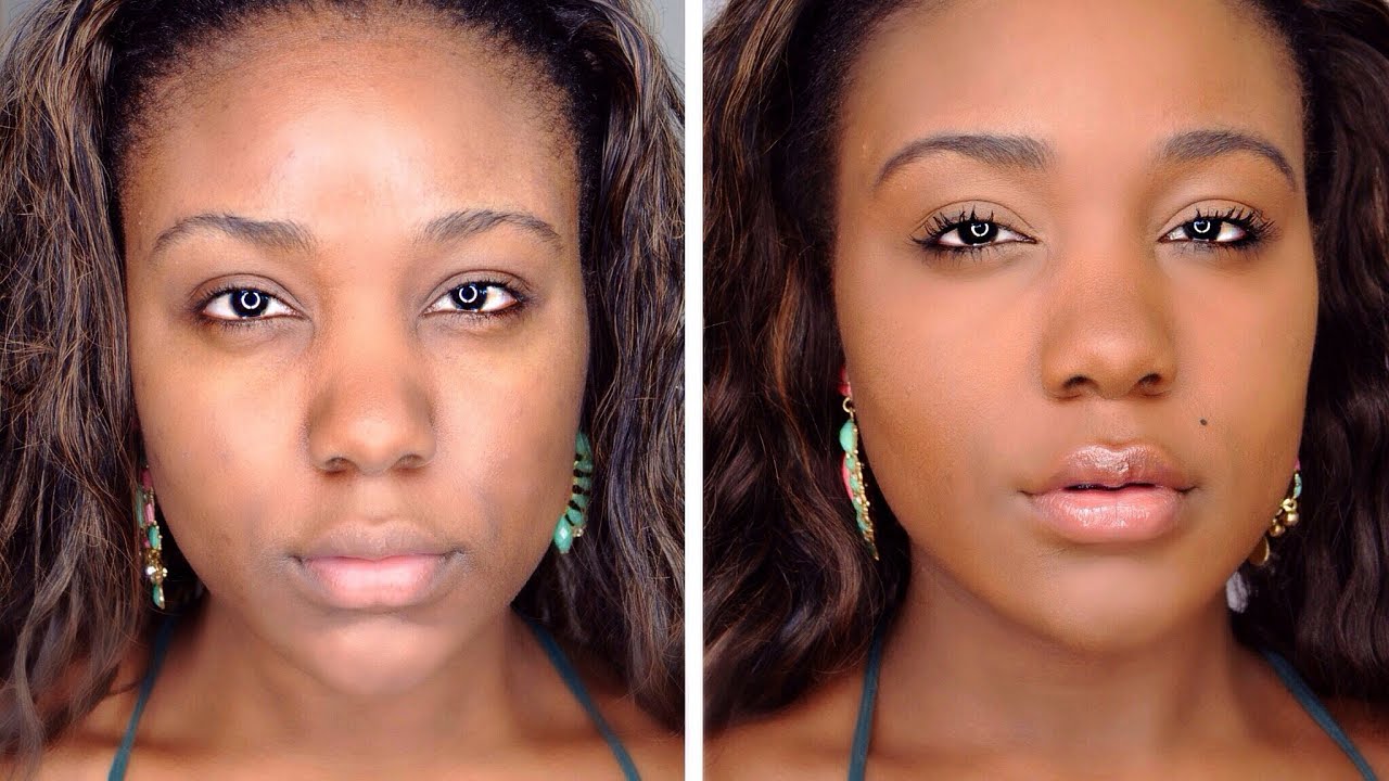 HOW TO: Flawless Natural Makeup Tutorial - Beginners Make-up Tips & Tricks for Black Women 2015