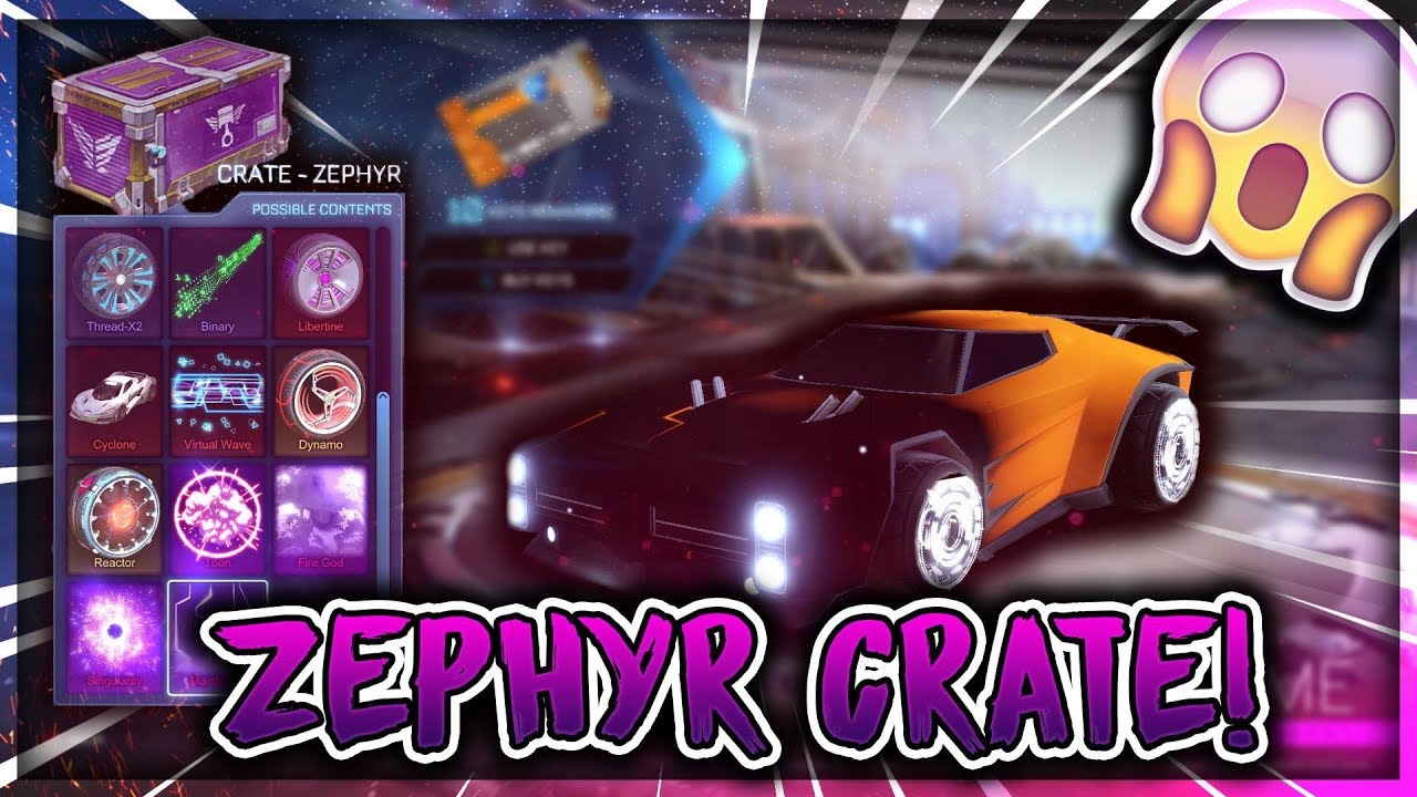 INSANE 5 ZEPHYR CRATE OPENING! | (ROCKET LEAGUE NEW UPDATE)