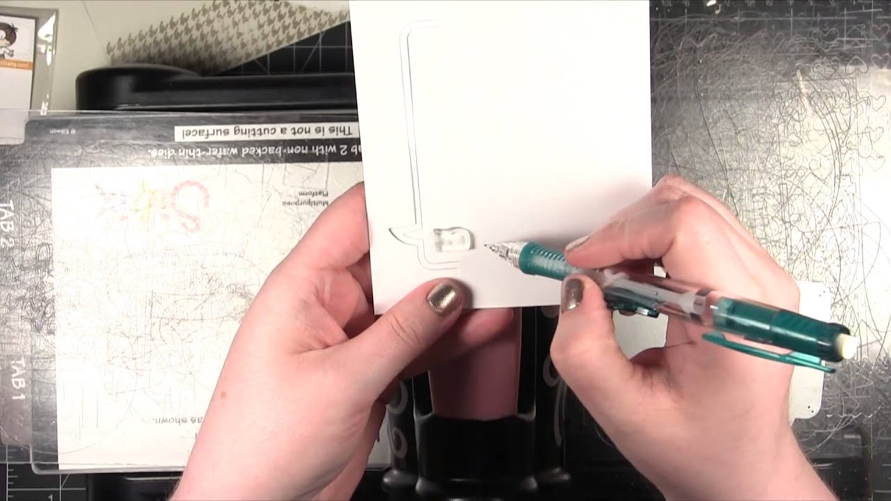 Hi Friend Card (custom die-cutting with partial die-cut)