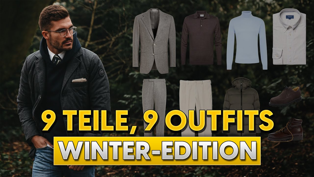 9 Kleidungsstücke, 9 Outfits: Old Money Style im Winter | Stylingtipps für Männer