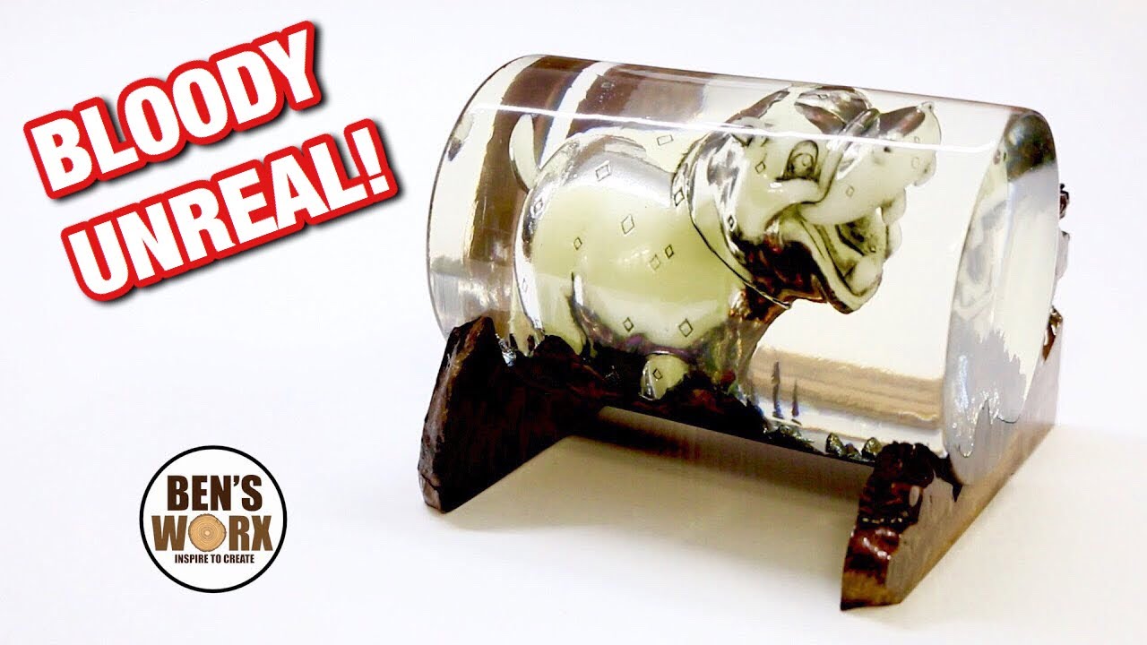 Casting an object in clear epoxy resin