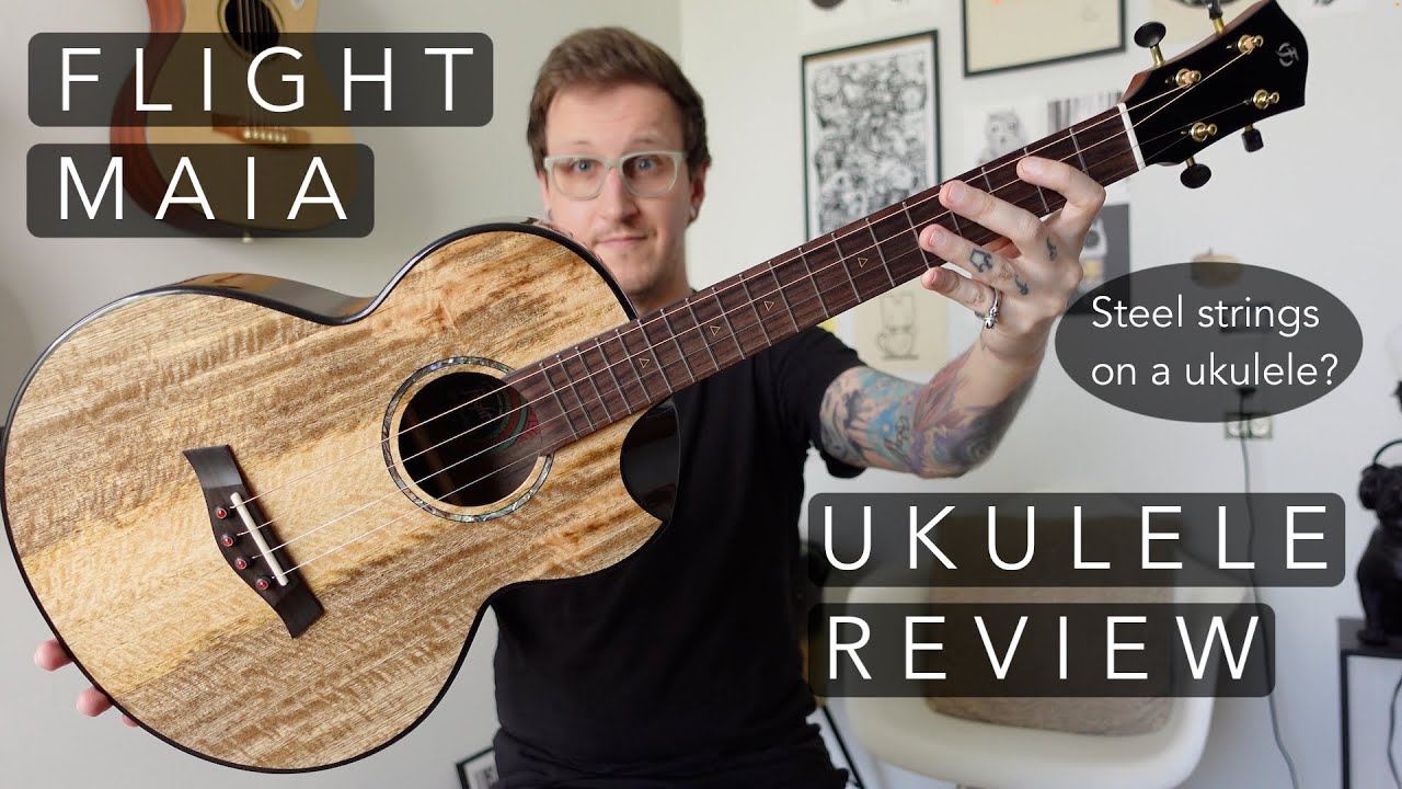 What I use: Flight Maia steel stringed baritone ukulele