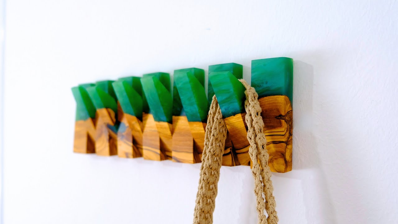 Как Сделать Настенную Вешалку Из Эпоксидной Смолы И Дерева