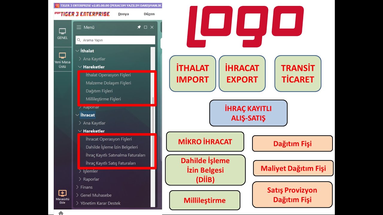Logo - Dış Ticaret Modülü - İthalat / İhracat İşlemleri