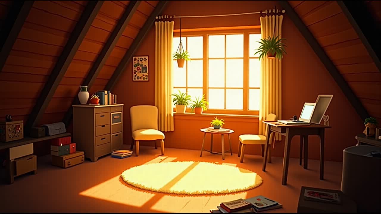 Dreamy Attic Retreat - Lo-fi Beats for Late Night Work