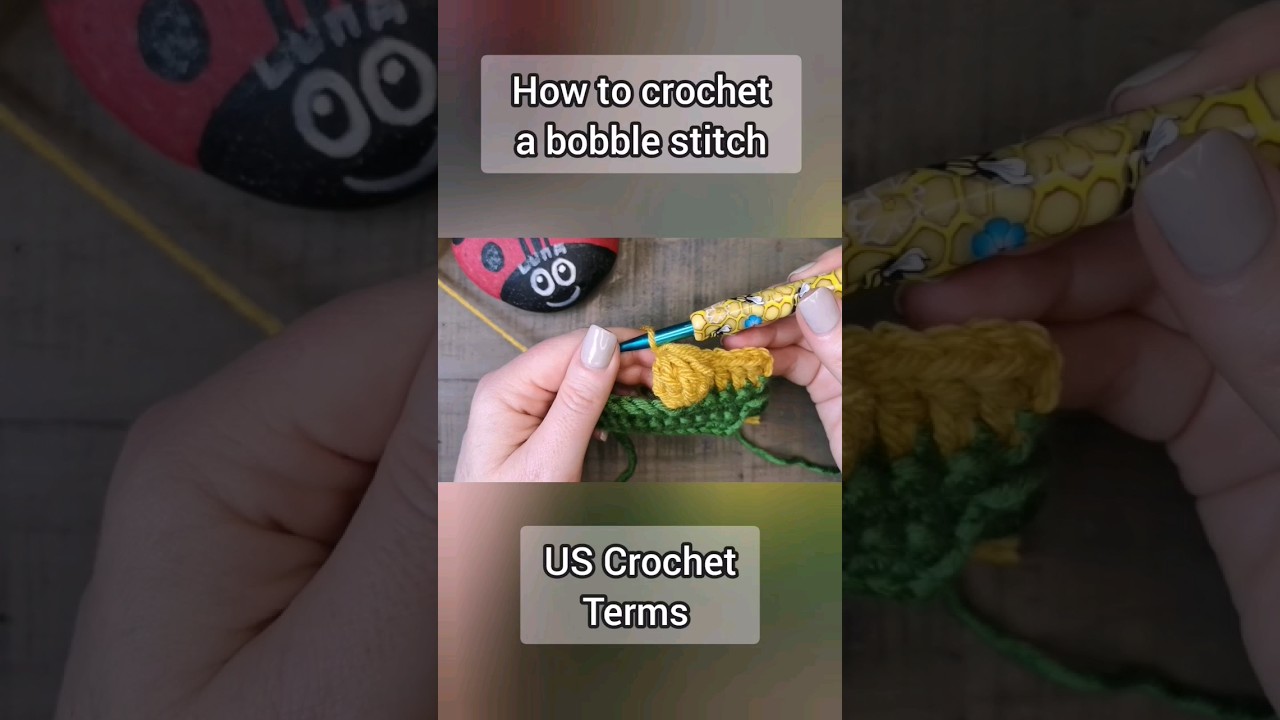 How to crochet a 5 treble bobble stitch 
