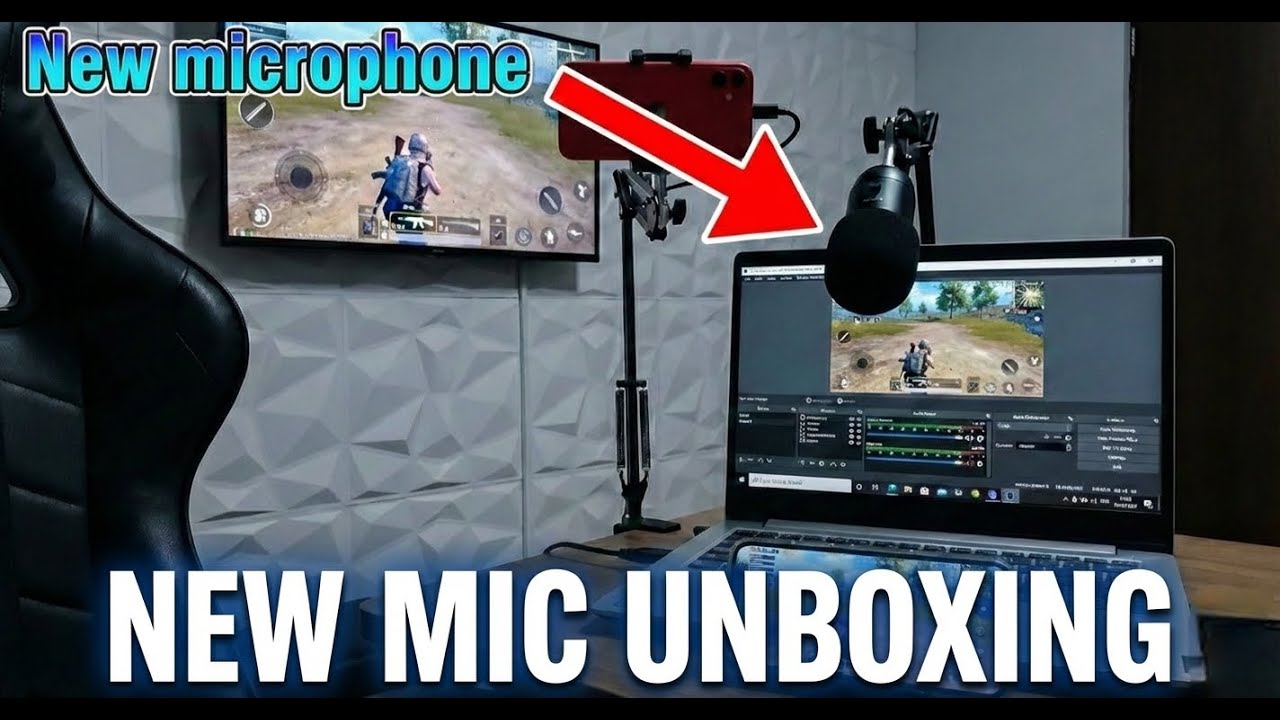 Professional Condenser Studio Microphone Full Setup For bgmili Live | condenser Microphone
