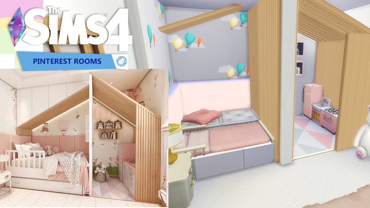 Toddler Pinterest Room │ Play Kitchen │ No CC │ Sims 4  │ Speed Build