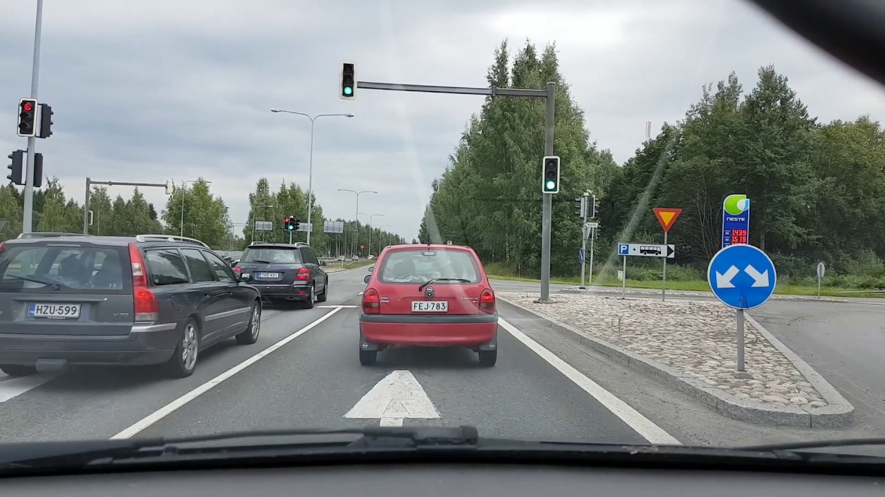 Driving in Finland: Tampere-Pirkkala Airport - Ylöjärvi - Rantatunneli - Hervanta