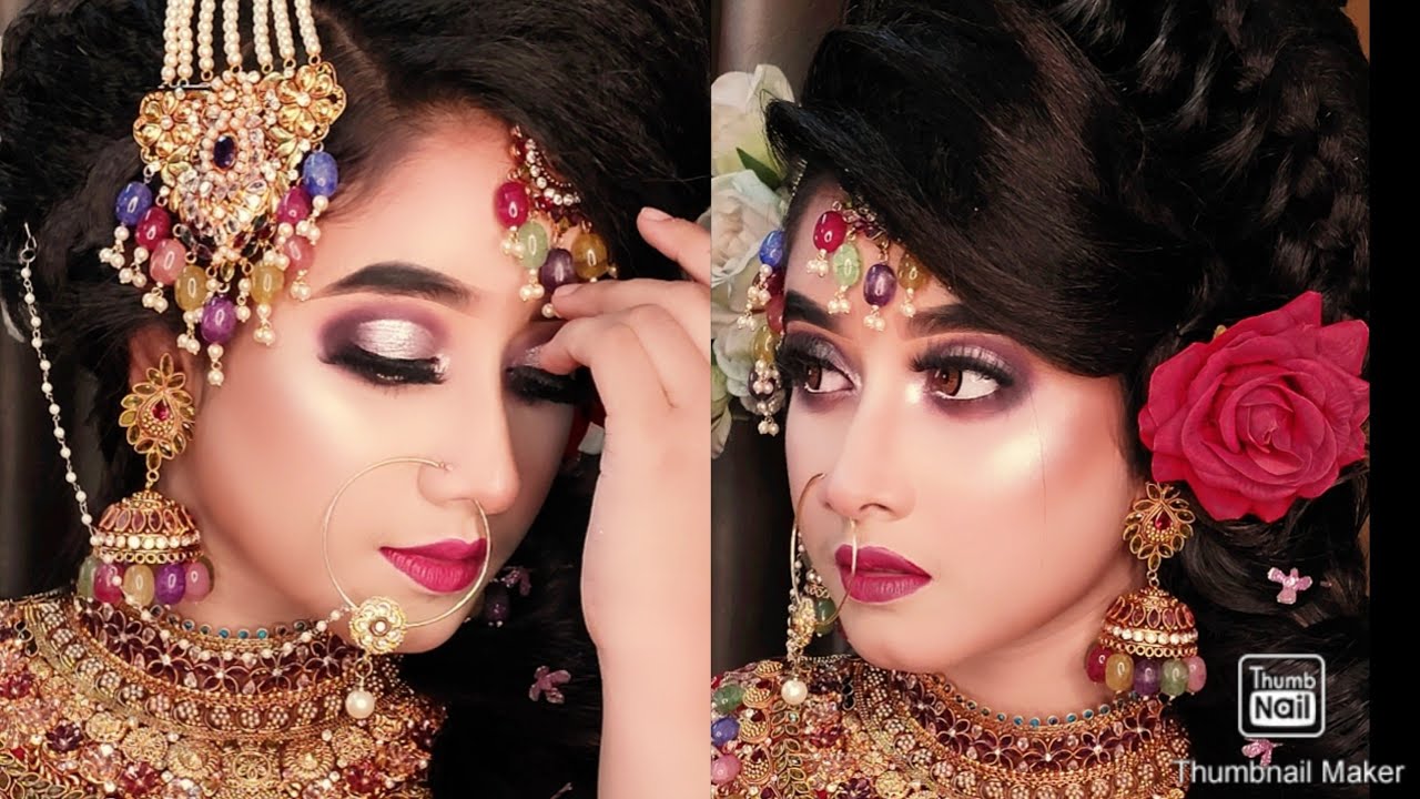 reception bridal Makeup and hairstyle tutorial | Nadia's Makeover