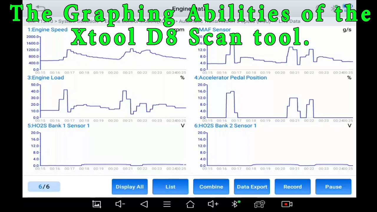 The Graphing Abilities of the Xtool D8 Scan Tool and the Biggest Problem it has.